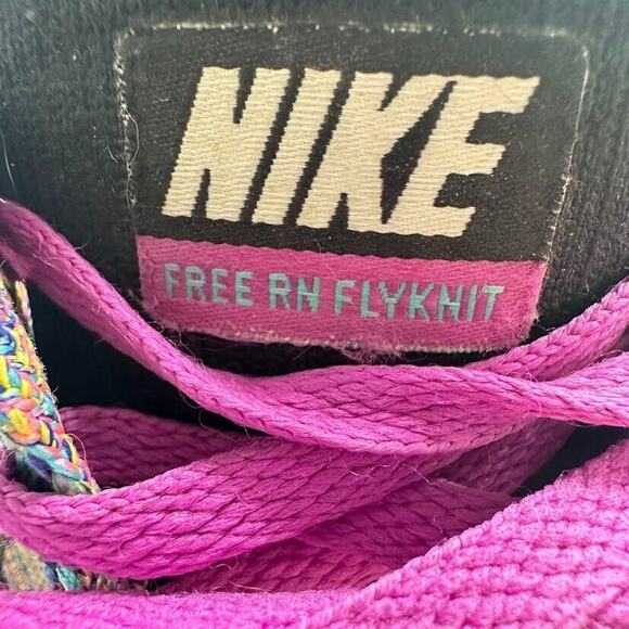 Nike Free RN Flyknit Women's Size 8 Running Shoes Hyper Purple Lace Up Athletic - Picture 11 of 11